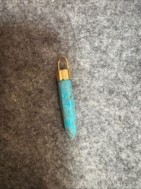 Shakti Turquoise Point 14k Gold Pendant Charm